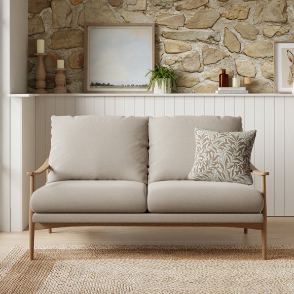 Nelson Wooly Textured Weave 2 Seater Sofa