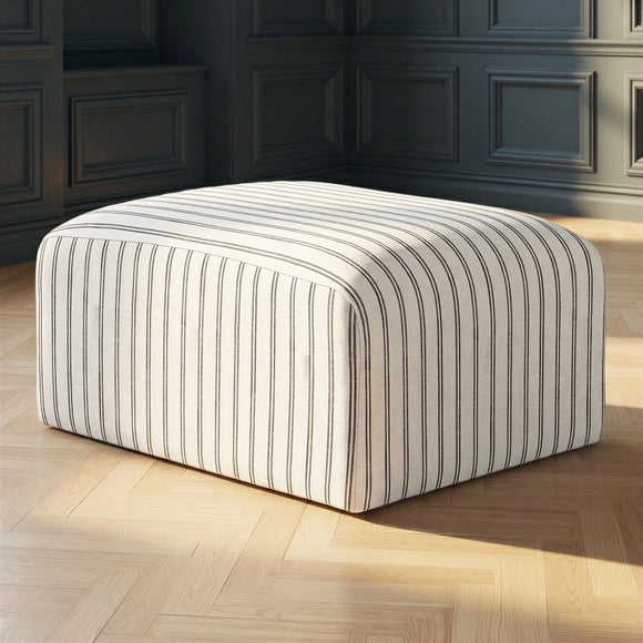 Ryder Chalk Stripe Pouffe