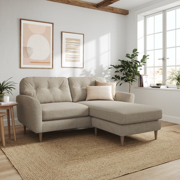 Sven Chunky Tonal Weave Reversible Corner Chaise Sofa
