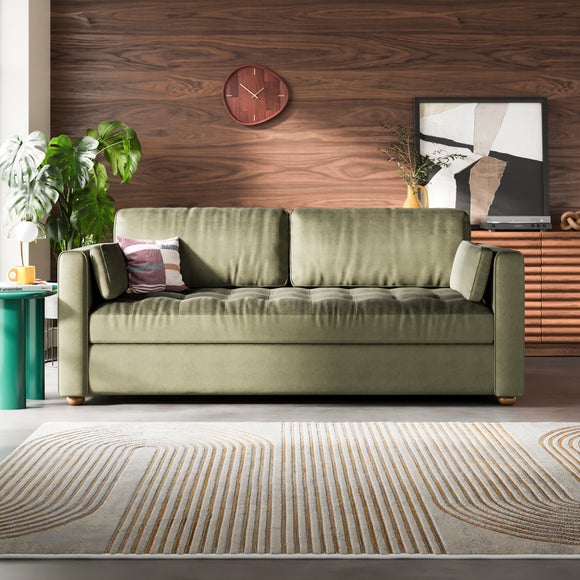 Zoe II Velvet 3 Seater Sofa