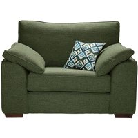 Aspen Fabric Cuddler Armchair In Urban Denim Kale Green