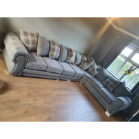 Verona Modular Corner Sofa Scatter Back Grey