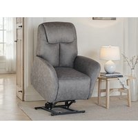 PICK4U Windsor Dual Motor Grey Faux Leather Riser Recliner Chair