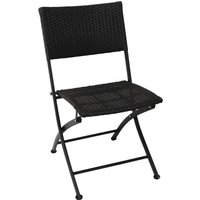 Bolero PE Wicker Folding Chair Set (2 pack)