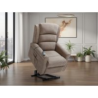 Kyoto Baxter Dual Motor Mushroom Chenille Riser Recliner Chair