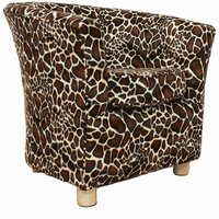 Tub Chair Fabric Bucket Animal Print Chair Little Giraffe