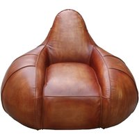 Art Deco Vintage Distressed Leather Armchair