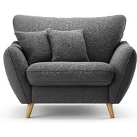 Palma Charcoal Chenille Fabric Armchair