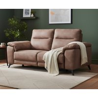 Sinclair Earth Brown Fabric 3 Seater Recliner Sofa