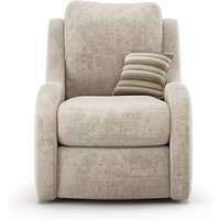 Palermo Cream Chenille Fabric High Back Swivel Armchair
