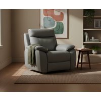 Baltimore Dark Grey Leather Recliner Armchair