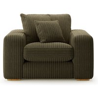 Milan Moss Green Fabric Armchair