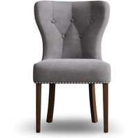 Keswick Grey Set of 2 Velvet Dining Chairs