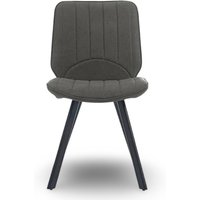 Hendrick Grey Set of 2 Faux Leather Dining Chairs