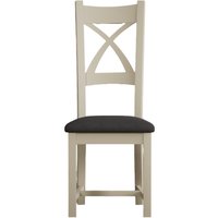 Painted Charcoal Grey Set of 2 Dining Chairs