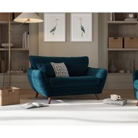 Palma Teal Chenille Fabric Love Chair