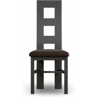 Painted Brown Set of 2 Painted Dining Chairs