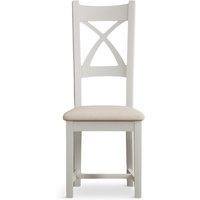 Painted Linen Set of 2 Dining Chairs