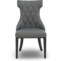 Sophia Grey Set of 2 Faux Leather Dining Chairs