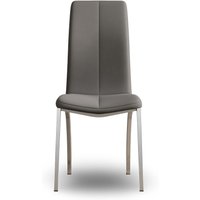 Marco Grey Set of 2 Faux Leather Dining Chairs