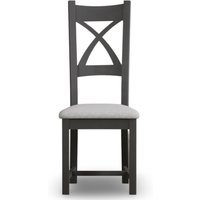 Painted Light Grey Set of 2 Painted Dining Chairs