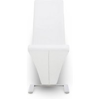 Aldo White Set of 2 Faux Leather Dining Chairs
