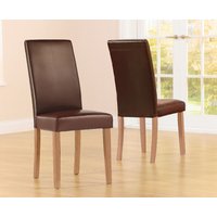 Olivia Brown Set of 2 Dining Chairs