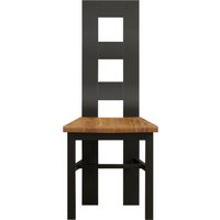 Painted Rustic Oak Set of 2 Painted Dining Chairs