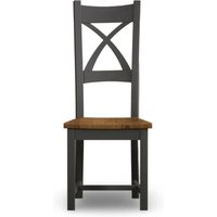 Painted Rustic Oak Set of 2 Painted Dining Chairs