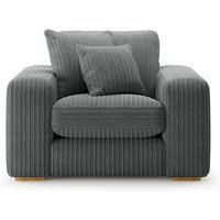 Milan Grey Fabric Armchair
