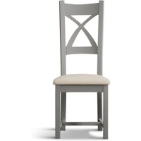 Painted Linen Set of 2 Painted Dining Chairs