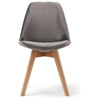 Orson Grey Set of 2 Velvet Dining Chairs