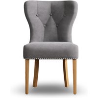 Keswick Grey Set of 2 Velvet Dining Chairs