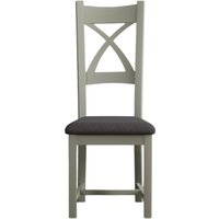 Painted Charcoal Grey Set of 2 Dining Chairs