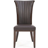 Lorient Brown Set of 2 Leather Dining Chairs