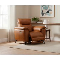 Sinclair Cognac Leather Recliner Armchair