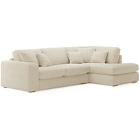 Milan Ivory Fabric Right Hand Facing Chaise Sofa