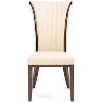 Lorient Cream Set of 2 Leather Dining Chairs