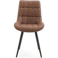 Larson Brown Set of 2 Faux Leather Dining Chairs