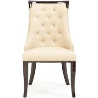 Francesca Cream Set of 2 Faux Leather Dining Chairs