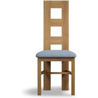 Natural Blue Set of 2 Fabric Dining Chairs