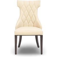 Sophia Cream Set of 2 Faux Leather Dining Chairs